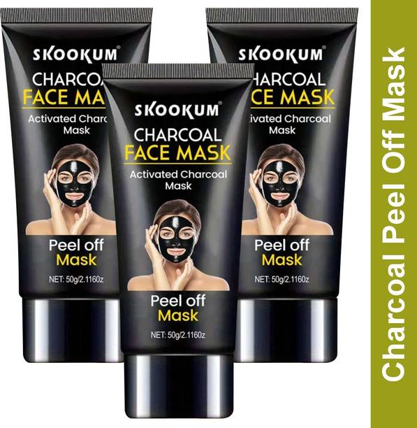 Sandarbh Activated Charcoal Face Mask Peel Off for Smooth Skin & Blackhead Removal
