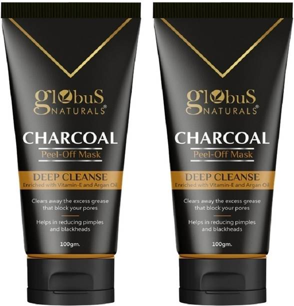 Globus Naturals Charcoal Peel Off Mask Enriched with Vitamin-E and Argan