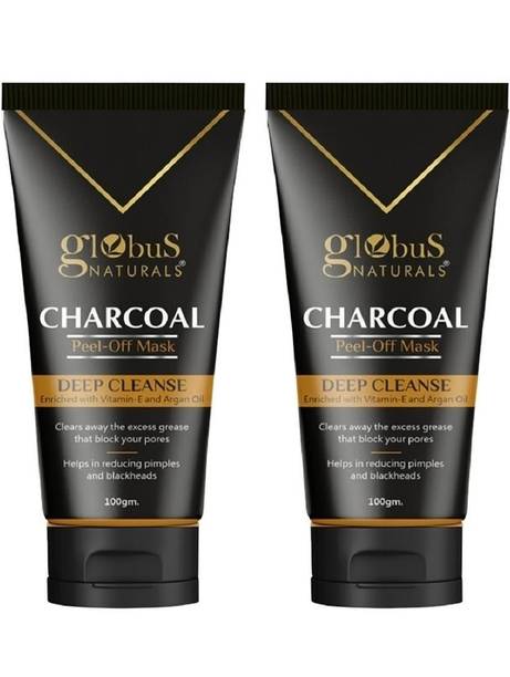 Globus Naturals Charcoal Peel Off Mask Enriched with Vitamin-E and Argan