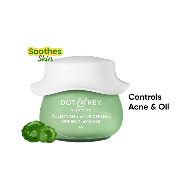 Dot & Key Acne Defence Green Clay Face Mask with Salicylic for Oily, Acne Prone Skin