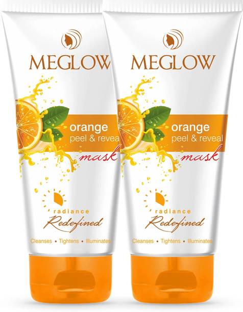 meglow Orange Peel & Rose Water Face Mask for Dull & Tired Skin-Brightens & Removes Tan