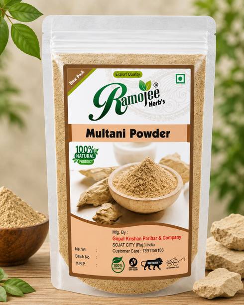 Ramojee Herb's MULTANI MITTI POWDER 100GM PACKET