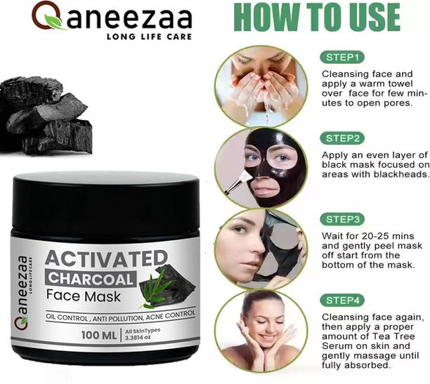 Qaneezaa New fd Activated Charcoal Peel off Mask For Women