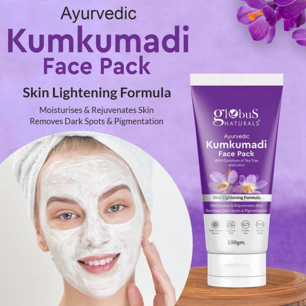 Globus Naturals Ayurvedic Kumkumadi Skin Lightening Face Pack Enriched with Tea Tree & Lotus