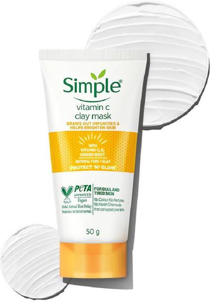 सिम्पल Protect N Glow Vitamin C Brighten Clay Mask|| 50g