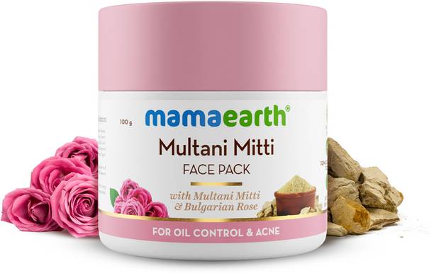 Mamaearth Multani Mitti Face Pack with Multani Mitti & Bulgarian Rose| Hydrating & Glowing
