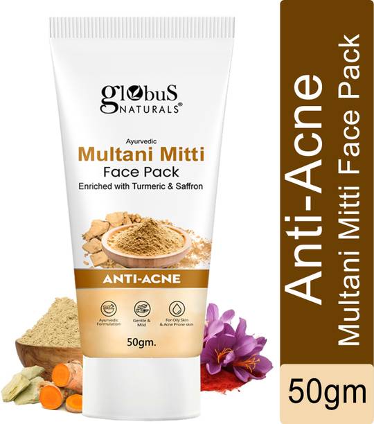ग्लोबस नैचुरल्स Anti Acne Multani Mitti Face Pack For Oily & Acne Prone Skin