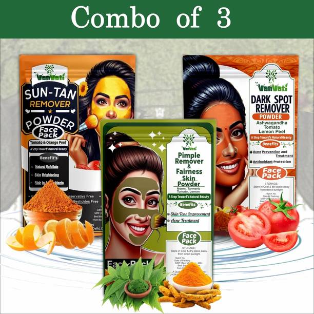 Vanvati Sun-Tan, Dark Spot &Pimple Rermover Powder Combo Face Skin Care Powder
