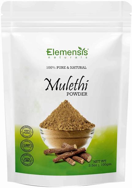 Elemensis Naturals Pure & Natural Mulethi Powder For Skin Whitening, Licorice Powder For Body