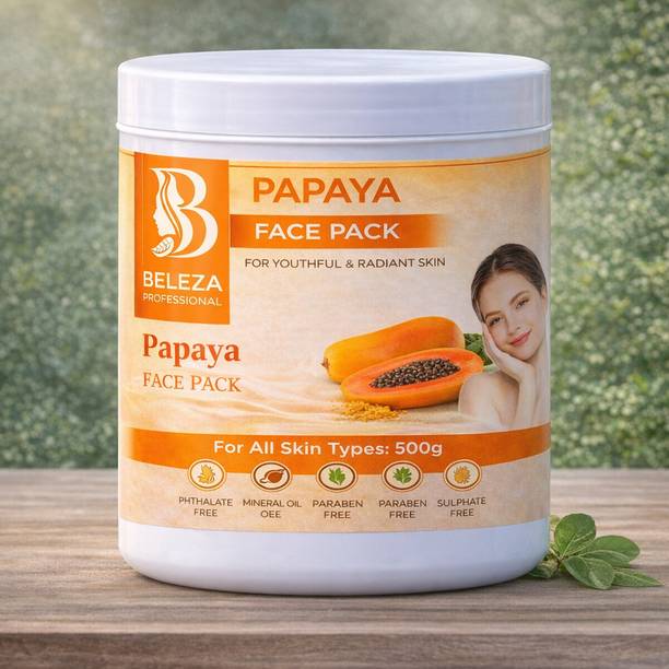 Beleza professional Beleza Papaya Face Pack for Glowing Skin Exfoliating 500g