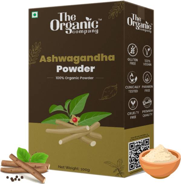 The Organic Company Ashwagandha Powder For Height Growth | Face & Skin | Immunity | Pure | Eating