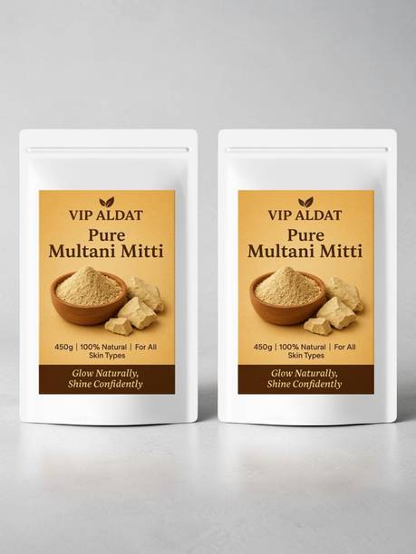 VIP ALDAT Revive Multani Mitti Herbal Powder for Face, Hair & Skin Care 2 (2x450g) 900g
