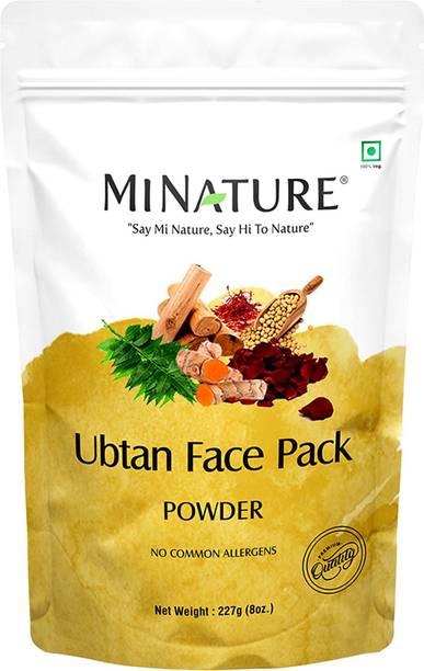 mi nature Ubtan Face Pack|Turmeric, Chickpeas , Neem, sandalwood, Saffron, Rose