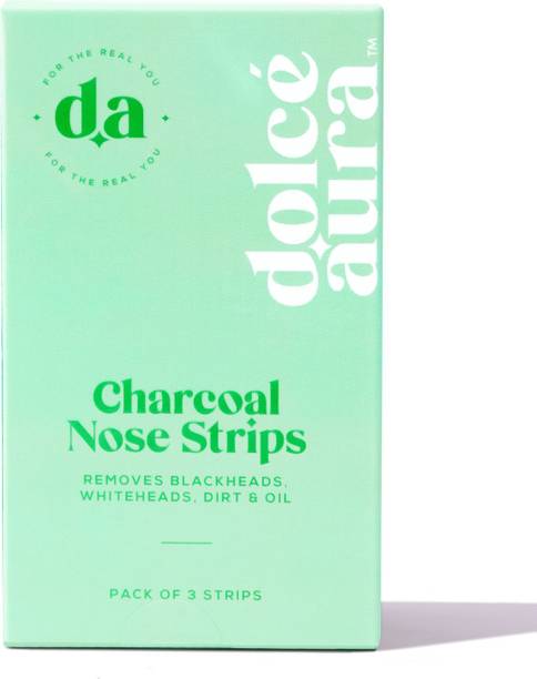 Dolce Aura Blackhead Remover Bamboo Charcoal Nose Strips With Aloe Vera 3 Strips Pack of 1