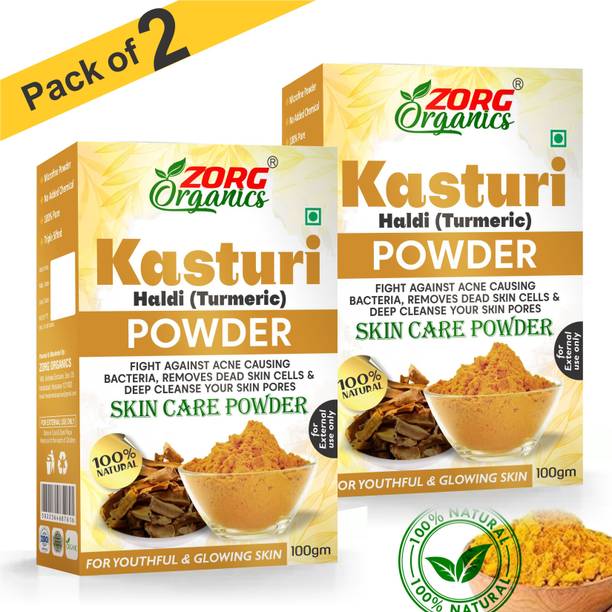 Zorg Organics 100% Natural Wild Turmeric Powder (Kasturi Manjal / Amba Haldi / Jangli Haldi)