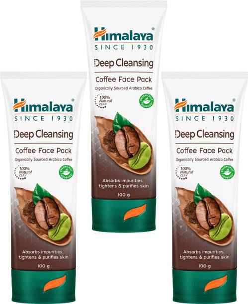 HIMALAYA DEEP CLEANSING COFFEE FACE PACK 100G (PACK OF 3 )
