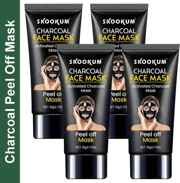 SKOOKUM Activated Charcoal Peel Off Mask for Deep Cleansing, Dirt and Impurities