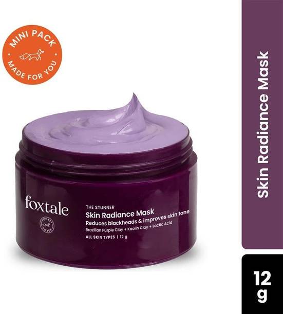 Foxtale Detan Skin Radiance Mask, Lactic Acid & Brazilian Clay, Removes Tan