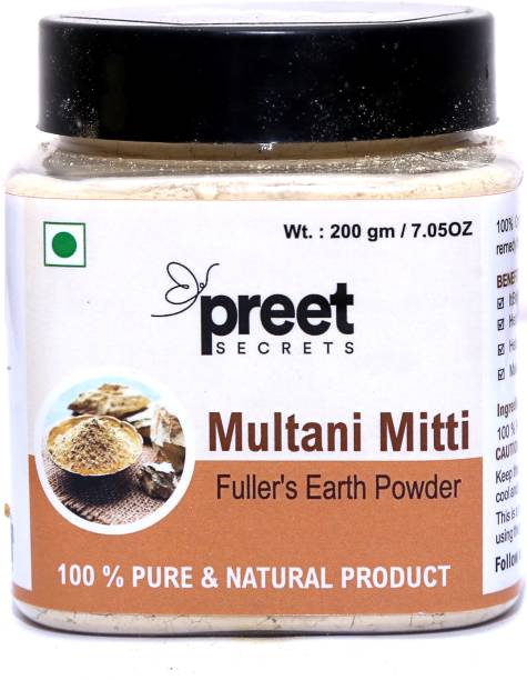 PREETSECRETS Multani Mitti powder for Face Pack | Fuller's Earth , Bentonite Clay