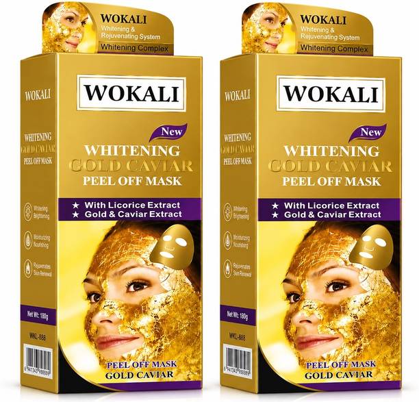 Wokali Whitening 24k gold cavior gold mask pack of 2