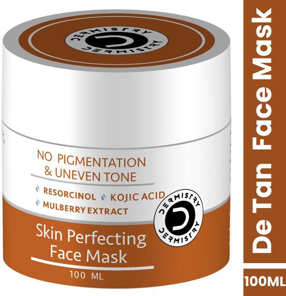 DERMISTRY Kojic Acid Pigmentation Instant D De Tan Removal Glowing Bright Face Pack Mask