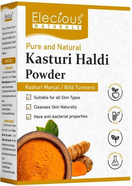 Elecious Kasturi Haldi Powder for face (100 grams) | Wild turmeric powder| Kasturi Manjal