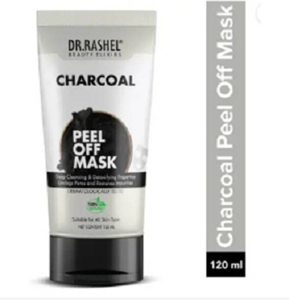 Dr rashell Charcoal Peel Off Mask for Instant Glow, Anti Pollution, Blackhead Removal