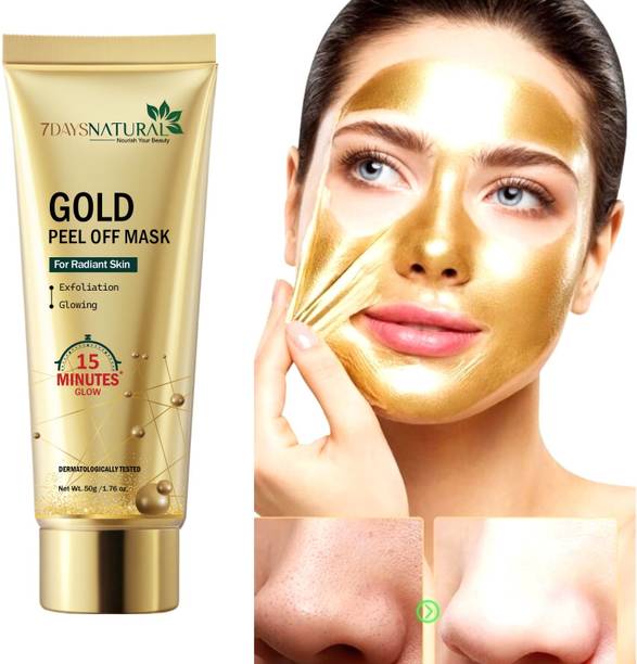 7डेज नैचुरल Gold Peel Of Mask, Removes Blackheads, Brightening & Whitening Glowing For Women