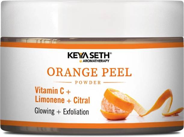 KEYA SETH AROMATHERAPY Orange Peel Powder Vitamin C Face Pack for Women & Men, Glowing Skin Exfoliation