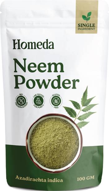 Homeda Organic Neem Leaves Powder for Eating, Face Pack, Tooth, Skin, Hair, Drinking