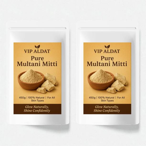 VIP ALDAT Multani Mitti Glow RevivePlus Herbal Radiance Bright Pack 2 (2×450g)