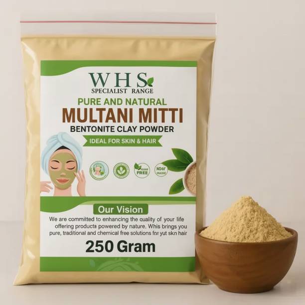 Whs 250 GM Bentonite Clay | 3 Uses Trial Pack | Natural Multani Mitti Powder