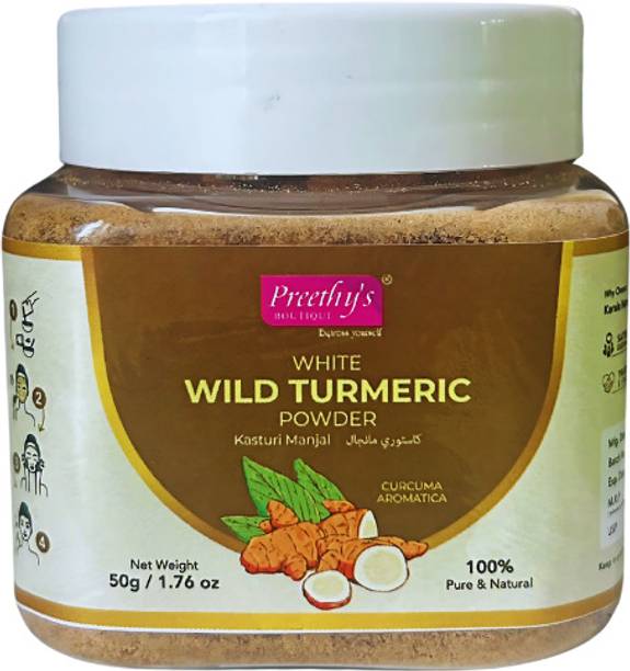 Preethy's Boutique White Wild Turmeric Powder, Kasturi Manjal
