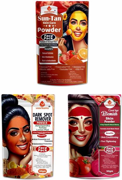 voorkoms Sun-Tan, Dark Spot Remover & Blemish Skin Combo Face Skin Care Powder.