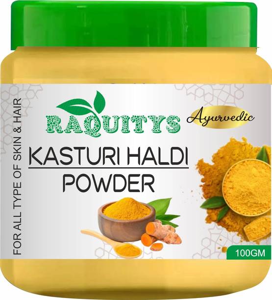 RAQUITYS Kasturi Manjal Amba Haldi Powder For Face & Skin Whitening (100 g)
