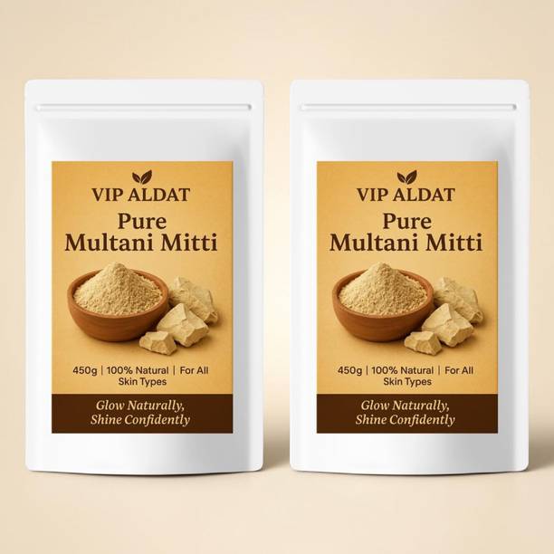 VIP ALDAT Revive Earth Glow Premium Multani Mitti Face Pack Pack of 2