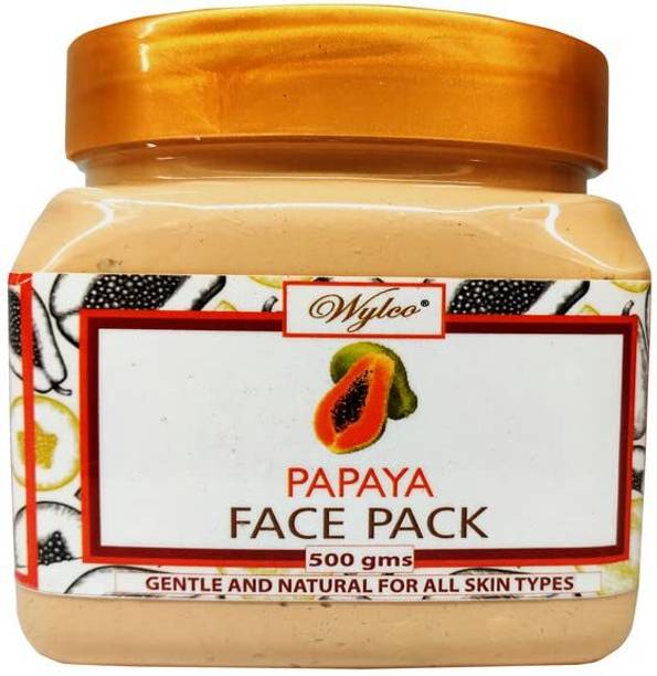 Wylco Papaya Face Pack 500g for Sun Damage Protection, Tan Removal & Glow Care