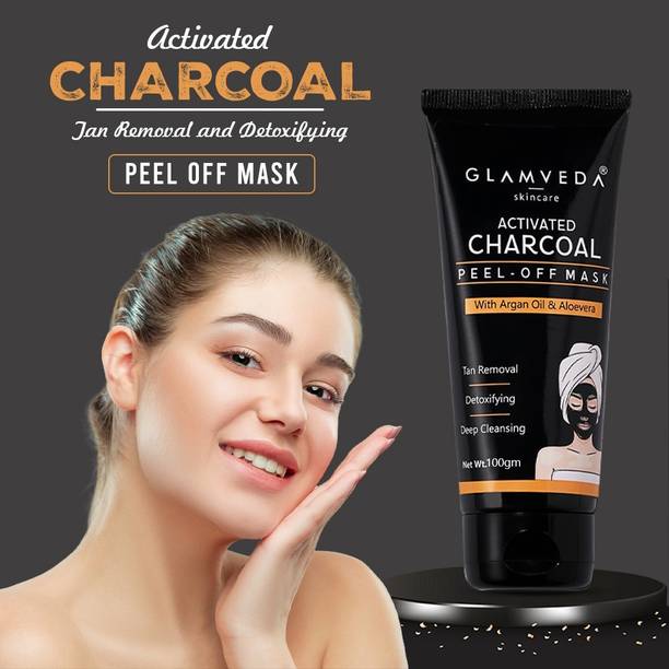 GLAMVEDA Women Activated Charcoal Peel Off Mask For Tan Removal & Deep Cleaning