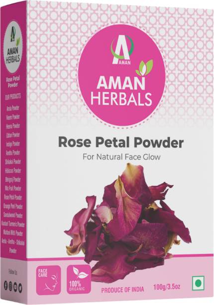 AMAN 100% Herbal Natural Rose petal face glow powder