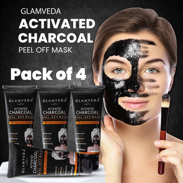 GLAMVEDA Activated Charcoal Peel Off Mask Enriched With Argan Oil and Aloe Vera