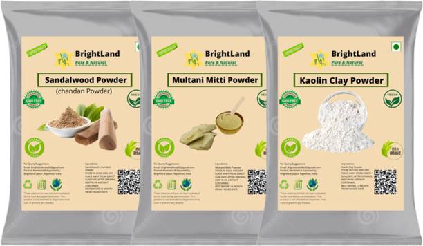 Brightland Ssandalwood Face pack Multani mitti powder kaolin clay powder
