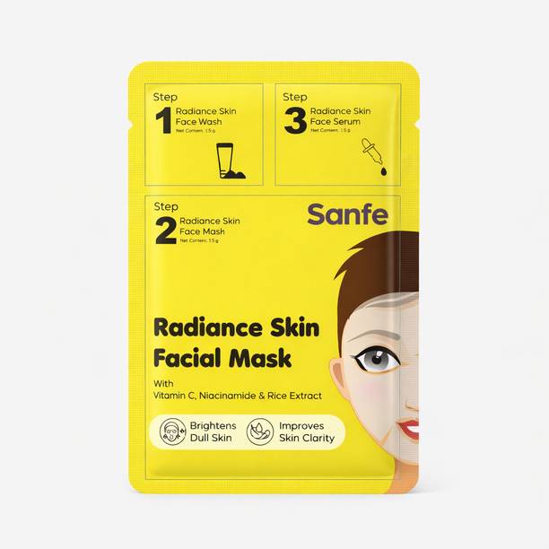 Sanfe Radiant Skin Facial Mask | 3-Step Facial Mask