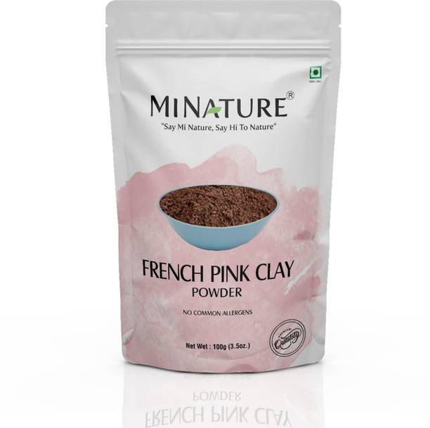 mi nature French Pink Clay Powder | 100g(3.52 oz) | Montmorillonite Pink-Clay