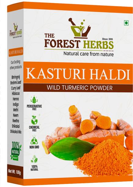 The Forest Herbs Natural Care From Nature Wild Turmeric Powder Kasturi Manjal Amba Haldi Powder For Face & Skin Whitening