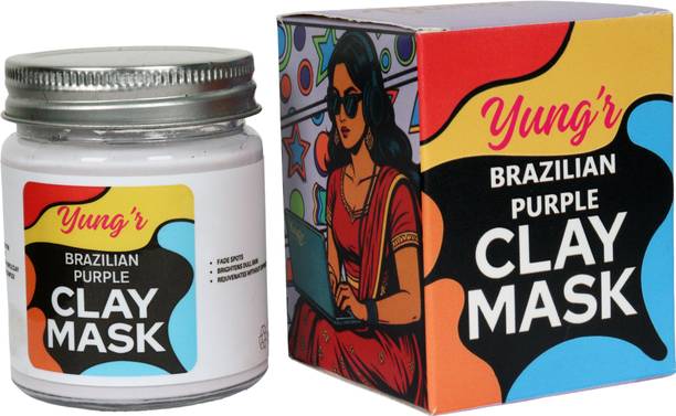 Yung'r Brazilian Purple Clay Mask, Mulberry, Licorice, Gotu Kola, Ceramides, 100g