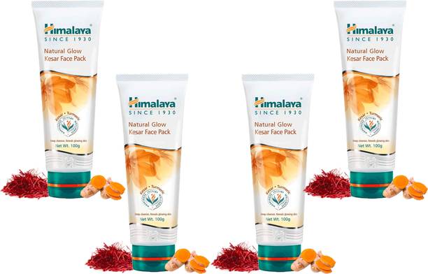 HIMALAYA NATURAL GLOW KESAR FACE PACK 100G (PACK OF 4 )