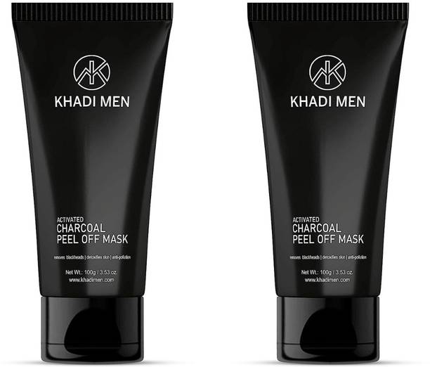 Khadi Men Activated Charcoal Peel off Mask with Green tea & Orange Peel Extract