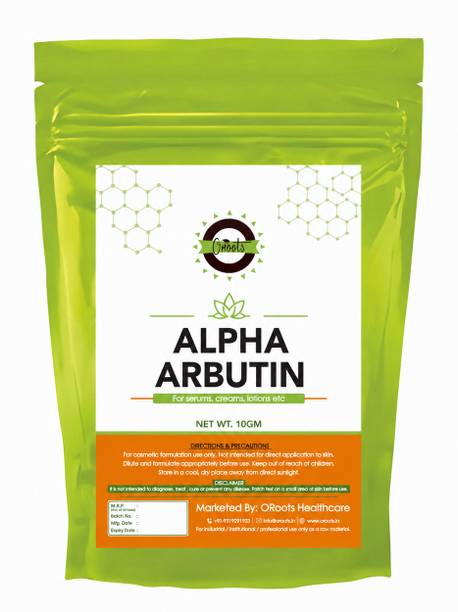 Oroots Alpha Arbutin Powder (10gm) for skin whitening , serums, lotions, creams etc