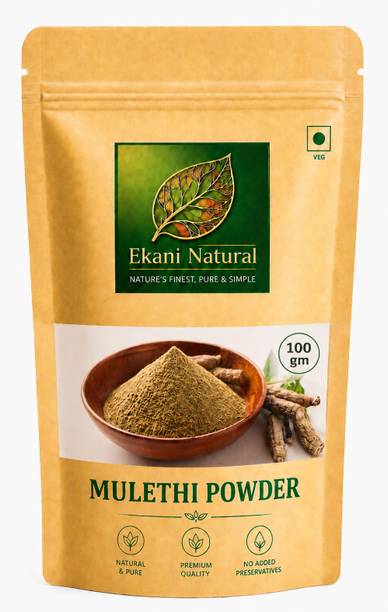 Ekani Natural Pure Mulethi Powder| Licorice Root Powder| Yashtimadhu Powder | Jethimadh Powder