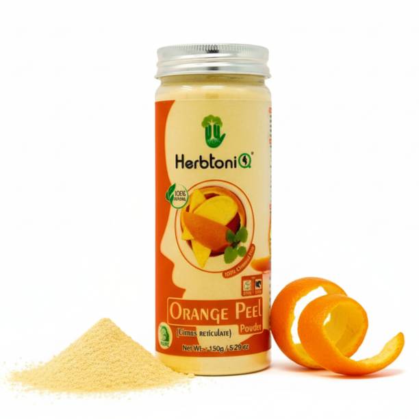 HerbtoniQ 100% Natural Orange Peel Powder For Face Pack and Hair Pack (Citrus reticulate)